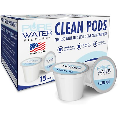 #ad Clean Pods for All Single Serve Coffee Brewers 15 Count $14.99