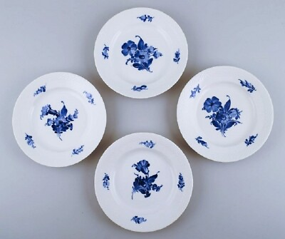 #ad Four Royal Copenhagen Blue Flower Braided lunch plates. Model number 10 8095. $250.00