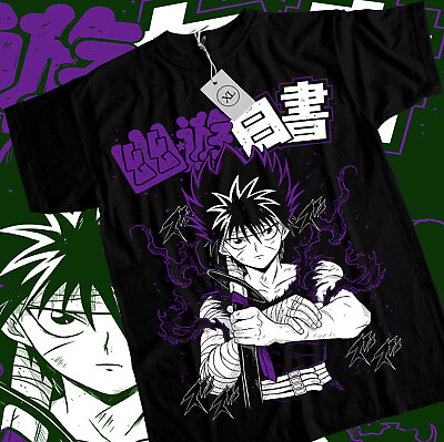 #ad Hiei Yu Yu Hakusho T shirt Kuwabara Kurama Yusuke Hiel Anime Manga Black Shirt $19.20