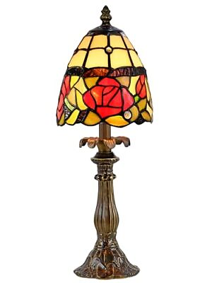 #ad Dale Tiffany TA70711 Enid Table Lamp Antique Brass and Art Glass Shade 16.0... $114.92