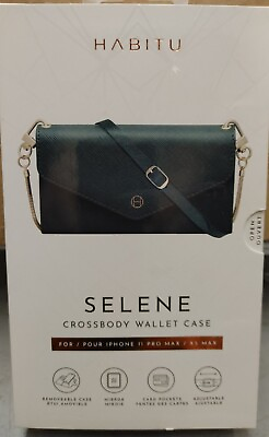 #ad Habitu Selene Crossbody Wallet Case Magnetic Iphone 11 Pro Max XS Max Green $12.79