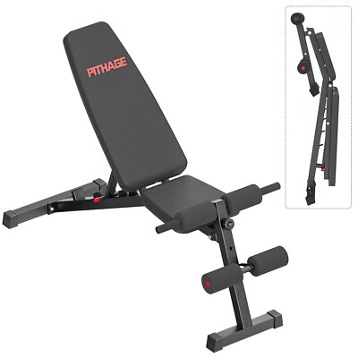 #ad Foldable Dumbbell Bench Weight Training Fitness Incline Bench Adjustable Workout $59.99