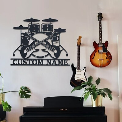 #ad Custom Music Room Sign Music Studio Metal Sign Personalized Music Decor $112.31