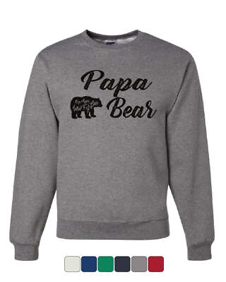 #ad Papa Bear Sweatshirt For Dad Father#x27;s Day Protector of the Family Sweater $40.95