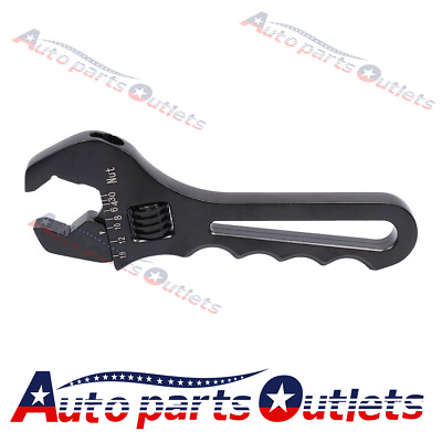 #ad Fits Hose End Fitting 3AN 16AN Aluminum Black Adjustable Wrench Tool Spanner NEW $12.88