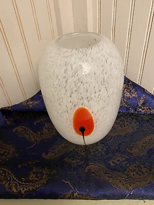#ad Minimalist modern white speckled art vase $18.00