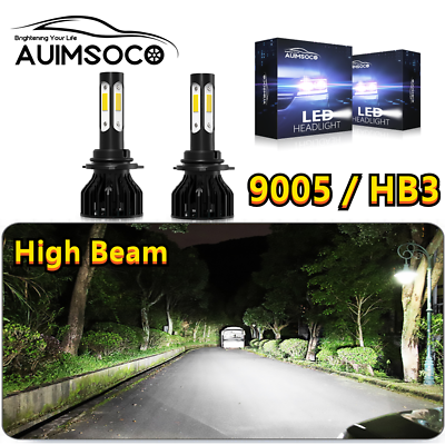 #ad 9005 LED Headlight High Low Beam Super Bright Bulbs 6000K 4000LM White 2x HB3 $29.99