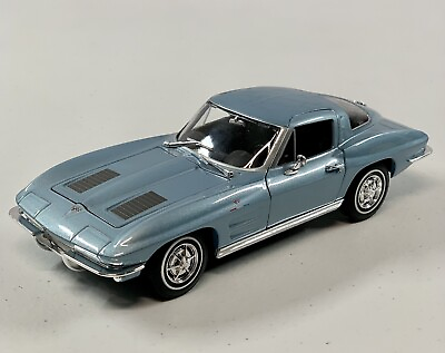 #ad *BRAND NEW* Welly 1:24 Diecast Car 1963 Chevrolet Corvette Blue Split Window $39.95