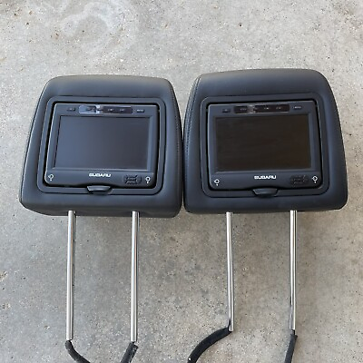 #ad two subaru factory rear seat entertainment head rest with tv screens H001SAJ370 $399.96