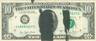 #ad Paper Money Error $10 Extreme Ink Smear Paper Money Errors $275.00