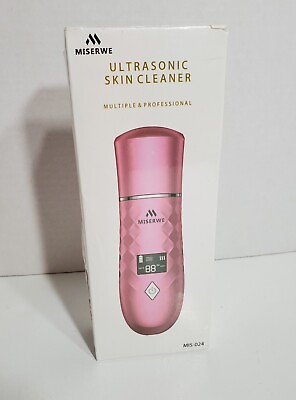 #ad NIB New Miserwe Ultrasonic Skin Cleaner Digital Display Sealed in box Pink $15.95