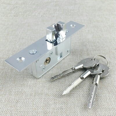 #ad NSEE K87 Mechanical Cross Key Strike Latch Door Lock Aluminum Alloy Glass Wooden $16.91