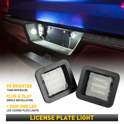 #ad White 2015 2021 For Ford LED F 150 Plate License Light Lamp Car Accessories Auto $16.24