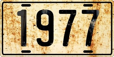 #ad Dodge Ford or Chevrolet antique vehicle 1977 Weathered License plate $14.95