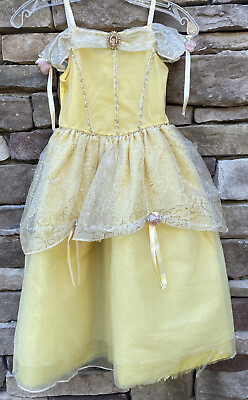 #ad Disney Store Size 6 Belle Costume Gown Dress Princess Girl Beauty and The Beast $24.99