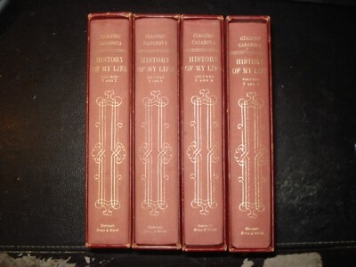 #ad HISTORY OF MY L IFE BY GIACOMO CASANOVA COMPLETE IN FOUR VOLUMES $95.00