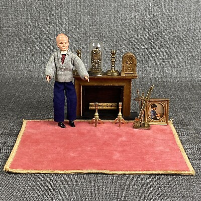 #ad Lot of Miniature Dollhouse Furniture 1:12 with a Doll Figurine $60.69