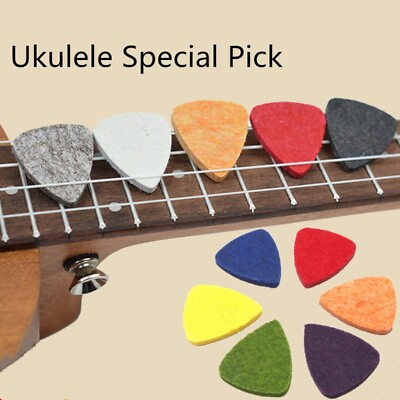 #ad 1 Piece Portable Felt Ukulele Pick Cute Thumb Dedicated Pick Replacement $5.70