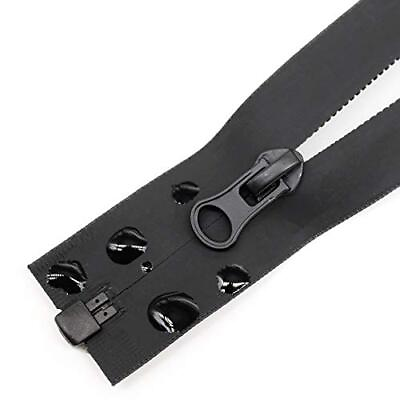 #ad 2PCS 12 Inch Waterproof Zippers Black #5 Separating Waterproof Zippers Bulk f... $17.63