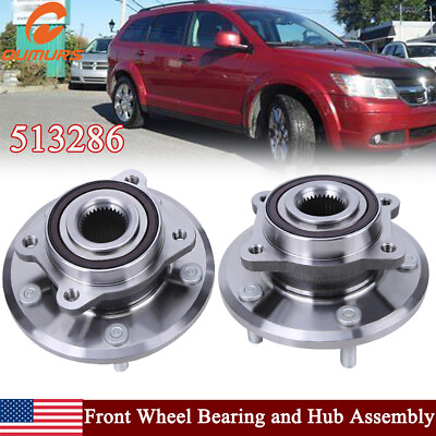 #ad Set 2 Front Wheel Hub Bearing Assembly For 2009 2018 Dodge Journey 513286 Lugs $65.95