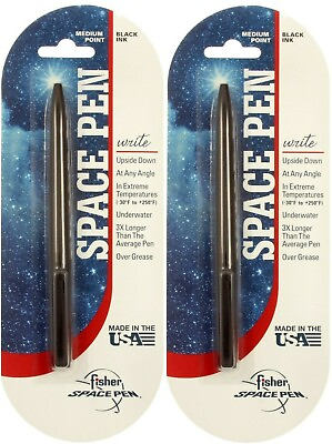 #ad 2 Pack Fisher Non Reflective Metal Body Black Matte Cap O Matic Space Pen $38.98