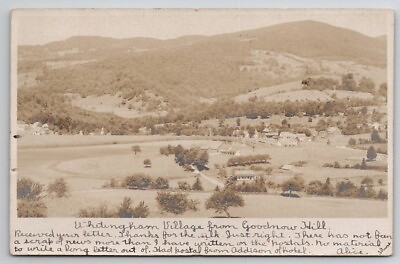 #ad Whitingham Village VT From Goodnow Hill RPPC Vermont Postcard P22 $13.95