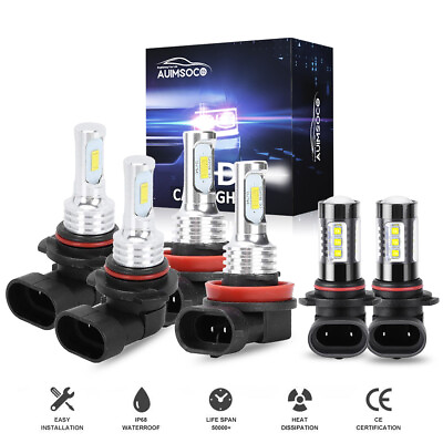 #ad For Ford Expedition 2015 2020 Hi Lo Beam Fog Light LED Headlight Bulbs Combo Kit $39.99