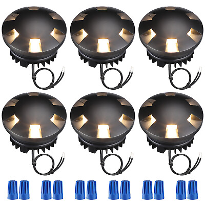 6 Pack 6W Well Lights Landscape LED In Ground IP67 3000K Warm White $171.99