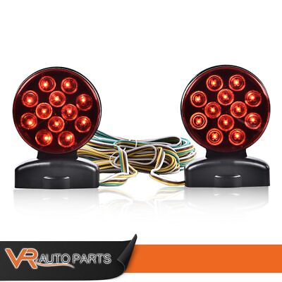 12V Tow Trailer Lights Brake Tail Signal LED Lamp Fit For Magnetic Towing Light $25.68