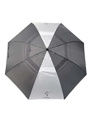 #ad LPGA 68 inch Auto Open Vented Golf Umbrella Grey White $18.97