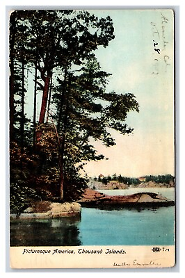#ad A View of Thousand Islands New York NY Picturesque America UDB Postcard N23 $3.95