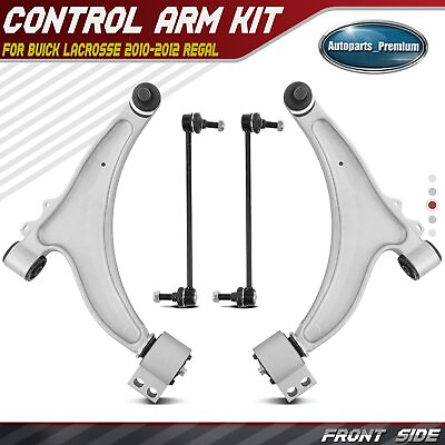 #ad 4x Front Control Arm w Ball Joint Sway Bar Link for Buick LaCrosse 10 12 Regal $135.49