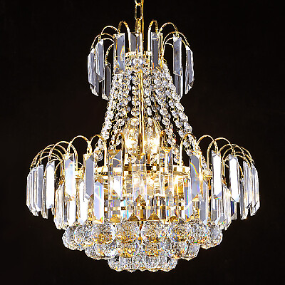 #ad Modern LED Ceiling Light Lamp Elegant Crystal Chandelier Pendant Fixture Light $83.60