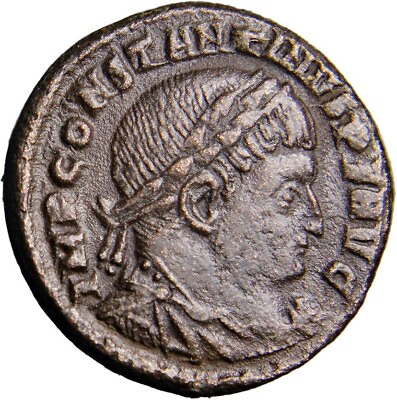 #ad Wow Portrait Constantinus I the Great AD 306 Rome Follis R Star S Roman Coin $72.21
