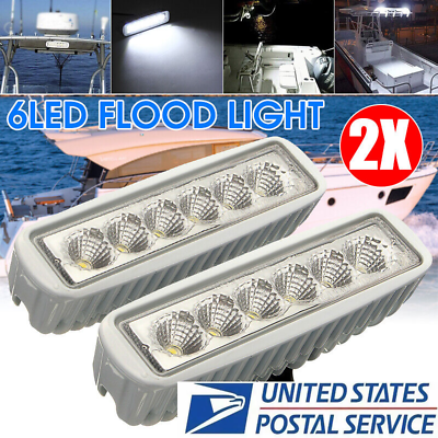 #ad 2x 18W 12V Spreader Led Aluminum White Car Marine Yacht Flood Light Work Lamp $31.08
