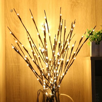 20 LED Xmas Willo Branch Floral Lights Lamp Merry Christmas Tree Decorations US $6.69