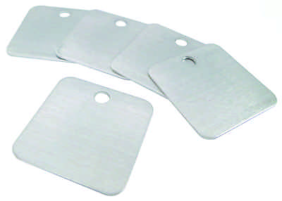 #ad Blank Metal Tags 100 Tags Model 913A 1quot; Square Aluminum $35.85