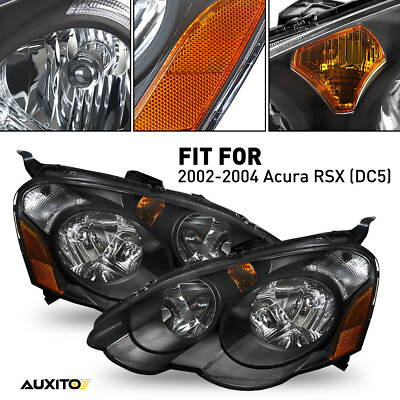 #ad FOR 2002 2004 Acura RSX Headlights Assembly Lamps Replacement Left Right EOA $104.99