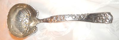 #ad LARGE WHITING ROSES AND SCROLLS SERVING LADLE 1890 $150.00