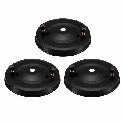 #ad Ceiling Light Plate Base Chassis Disc Pendant Black w Screw 3pcs AU $20.99