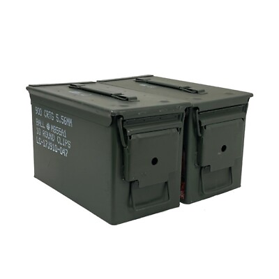#ad 2 CANS Grade 1 50 cal empty ammo cans 2 Total $37.10