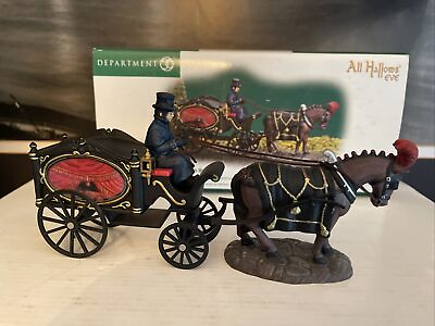 #ad Department 56 Halloween HORSE DRAWN HEARSE All Hallows Eve Dickens Village 58574 $79.00