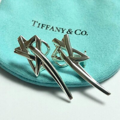 #ad Good Condition Tiffany Shooting Star Earrings Paloma Picasso 925 Used $239.00