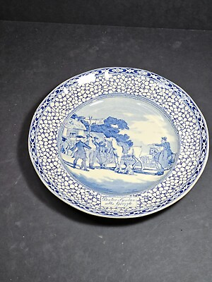#ad Dr. Syntax plate 9 quot; Maker Adams English Blue and white $14.99