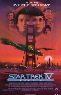 #ad STAR TREK 4: THE VOYAGE HOME Movie POSTER 27x40 William Shatner Leonard Nimoy F $24.95