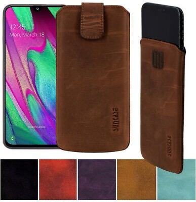 #ad Suncase Real Leather Phone Cover Case Cover Leather Case for Samsung Galaxy A40 $28.25
