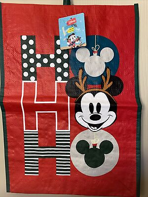 #ad NEW Disney Minnie Mouse Christmas Reusable Shopping Tote Gift Bag 13 x 19 x 8 $8.99