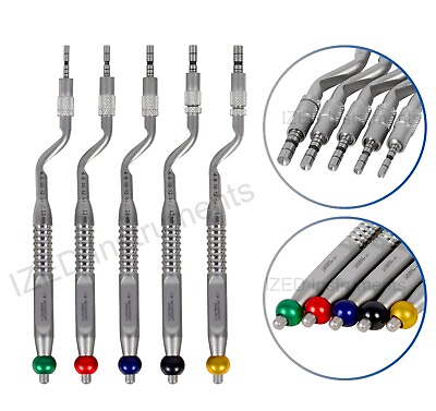 #ad 5PCS Sinus Lift Osteotomes Kit curved Off Set Concave Dental Implant Instrument $39.45