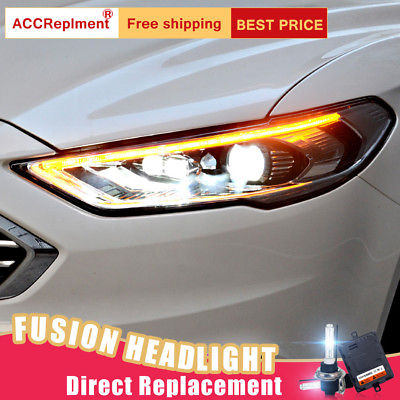 #ad 2Pcs For Ford Fusion Headlights assembly All Led Lens Projector LED DRL 2017 20 $599.11