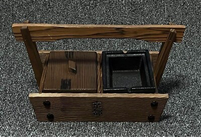 #ad Retro wooden ashtray Japanese Vintage antique wood box kyoto $92.00